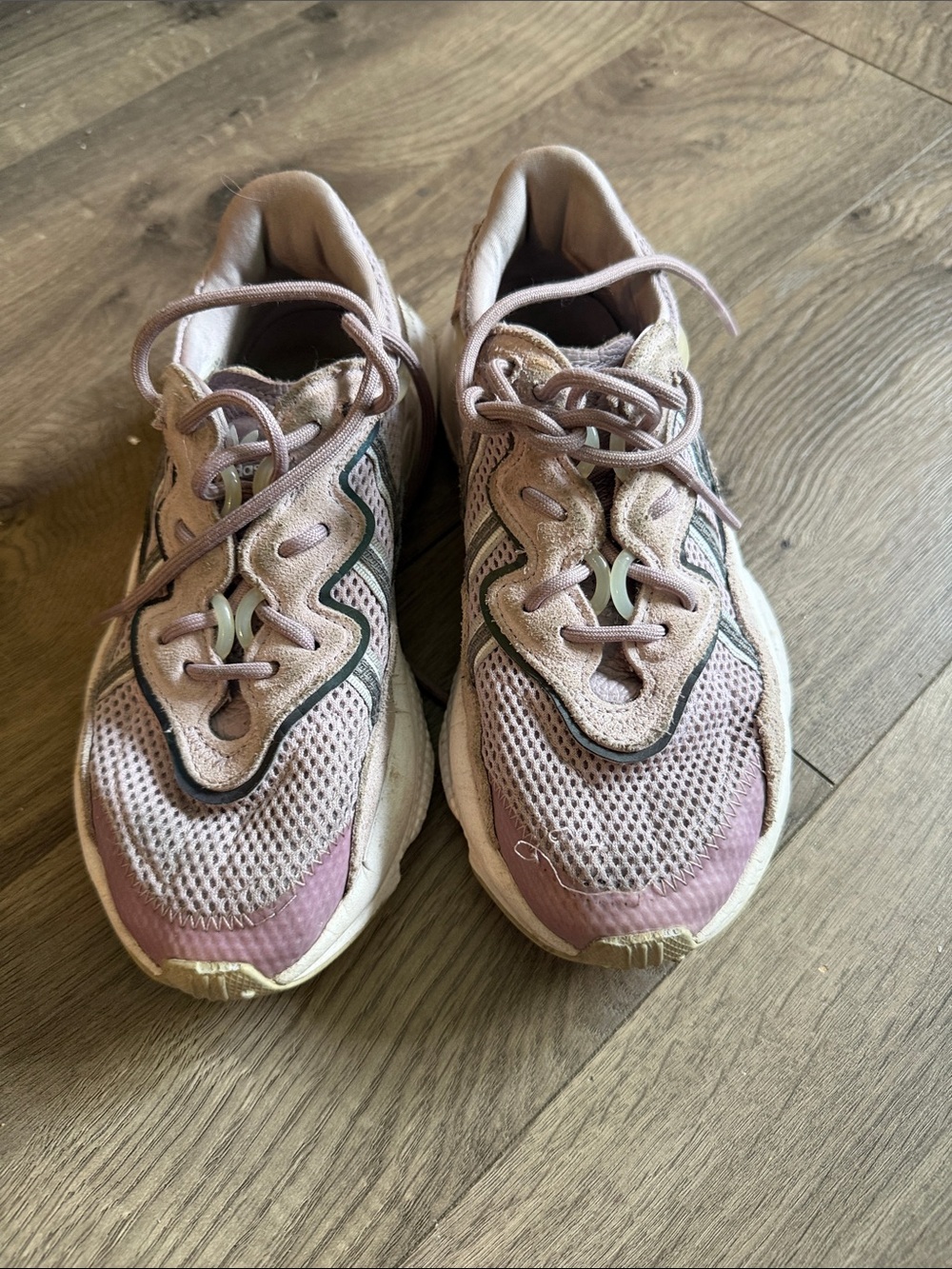 adidas Women’s Pink Mesh & Suede Athletic Sneakers